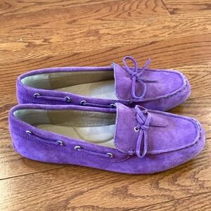 Lands end purple loafers